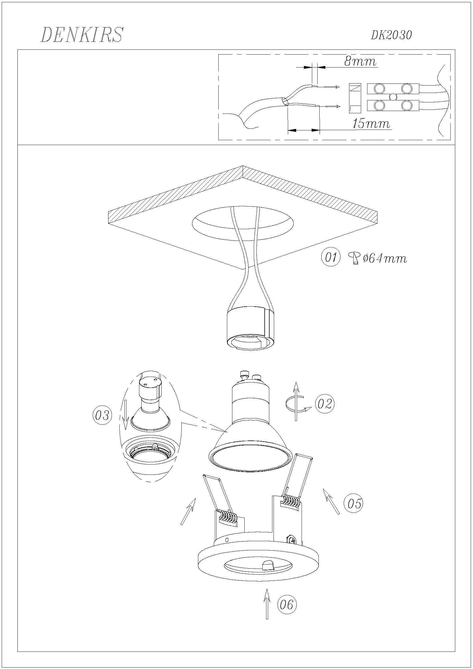Denkirs DK2030-WH — точечный встраиваемый светильник (ДЕНКИРС) Denkirs DK2030-WH — точечный встраиваемый светильник (ДЕНКИРС)