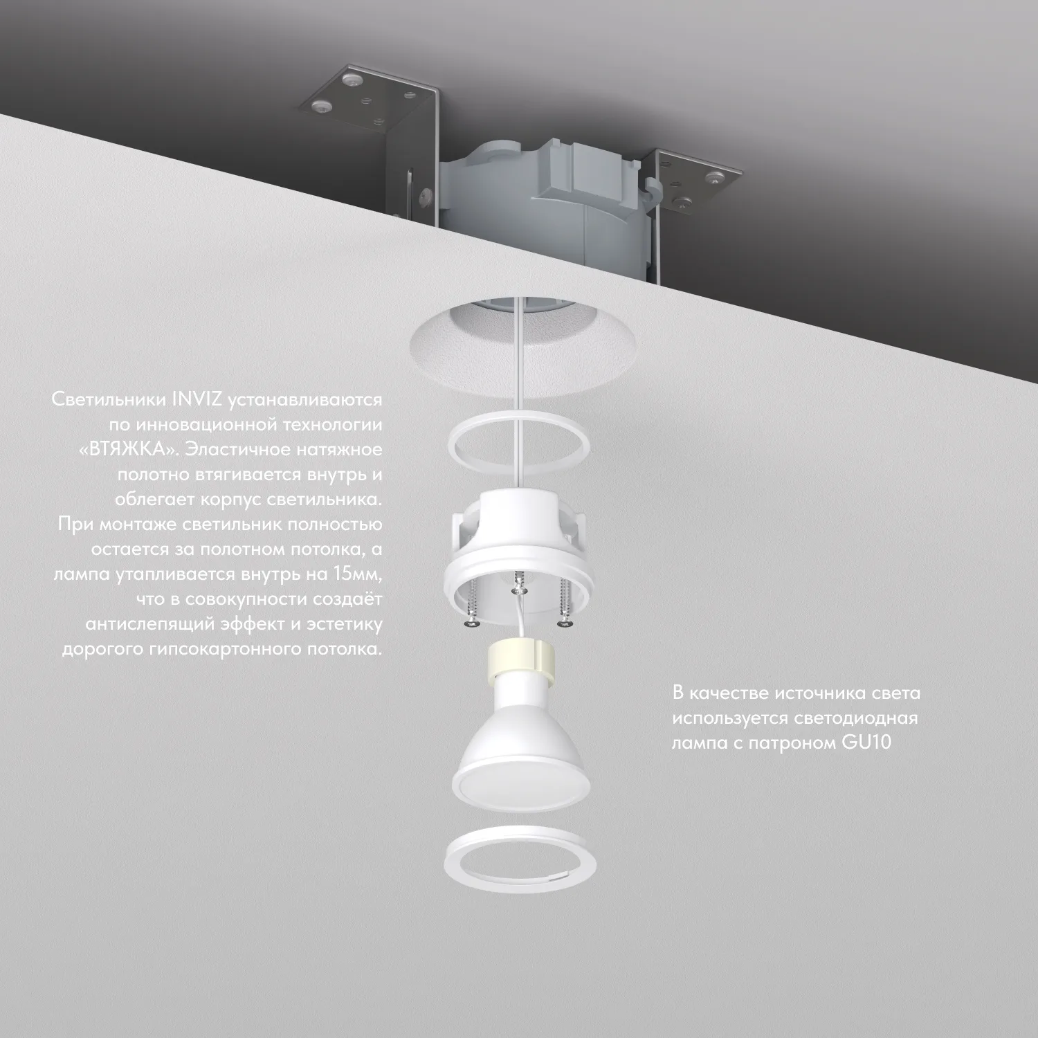 Встраиваемый точечный светильник Denkirs INVIZ DK2081-WH (ДЕНКИРС) Встраиваемый точечный светильник Denkirs INVIZ DK2081-WH (ДЕНКИРС)