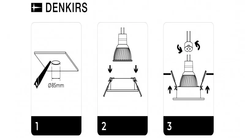 Точечный встраиваемый светильник Denkirs DK3026-WH (ДЕНКИРС) Точечный встраиваемый светильник Denkirs DK3026-WH (ДЕНКИРС)