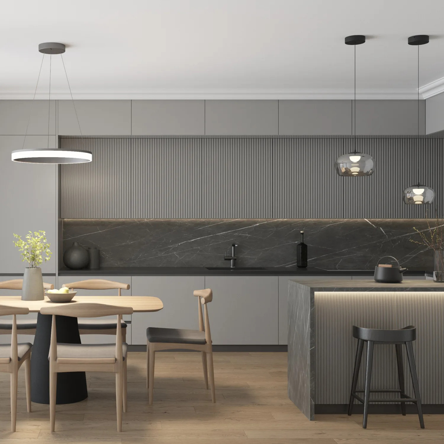 Denkirs FLOA DK6742-BK+SM подвесной светильник (ДЕНКИРС) Denkirs FLOA DK6742-BK+SM подвесной светильник (ДЕНКИРС)