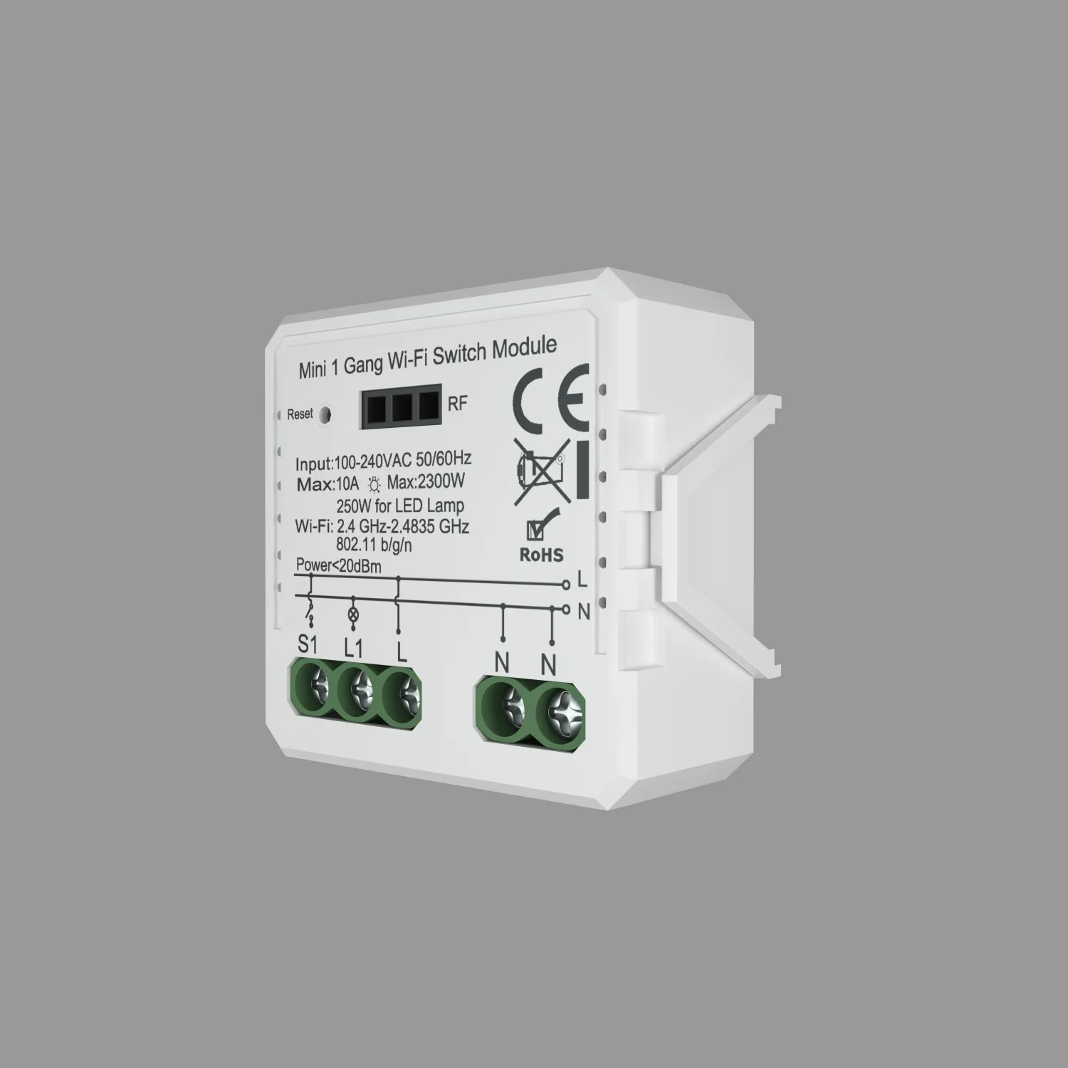 Denkirs RL1001-SM Одноканальное Wi‑Fi реле-выключатель
