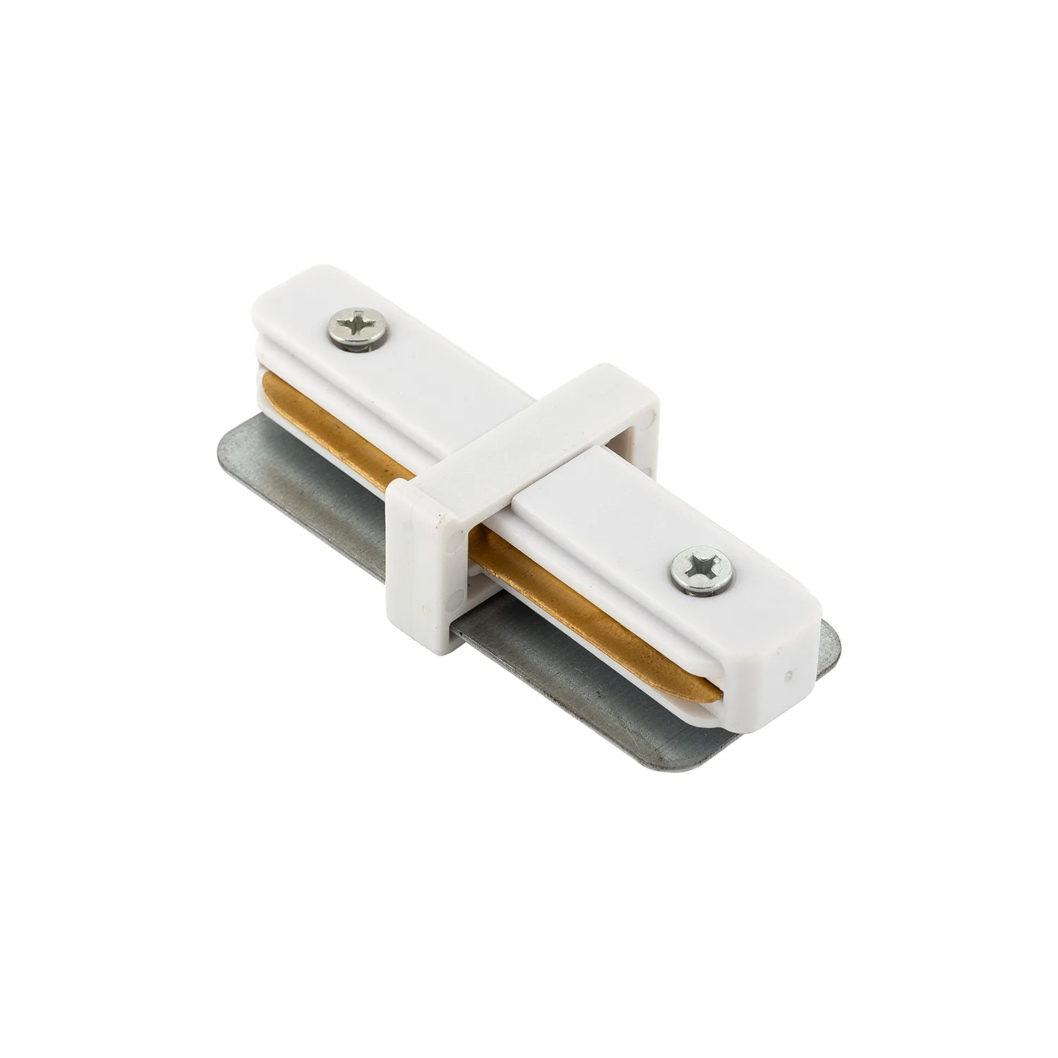 Denkirs TR1101-WH прямой коннектор для трековой системы Solid, белый