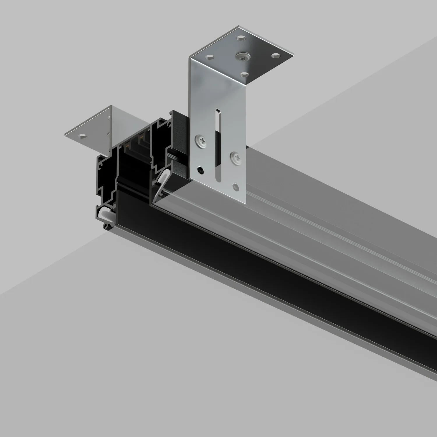 Denkirs SMART ONE TR2023-BK профиль-трек для натяжного потолка (ДЕНКИРС) Denkirs SMART ONE TR2023-BK профиль-трек для натяжного потолка (ДЕНКИРС)