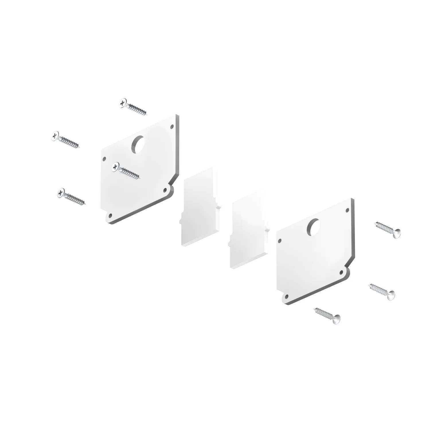 Denkirs TR2025-WH комплект торцевых заглушек (ДЕНКИРС) Denkirs TR2025-WH комплект торцевых заглушек (ДЕНКИРС)
