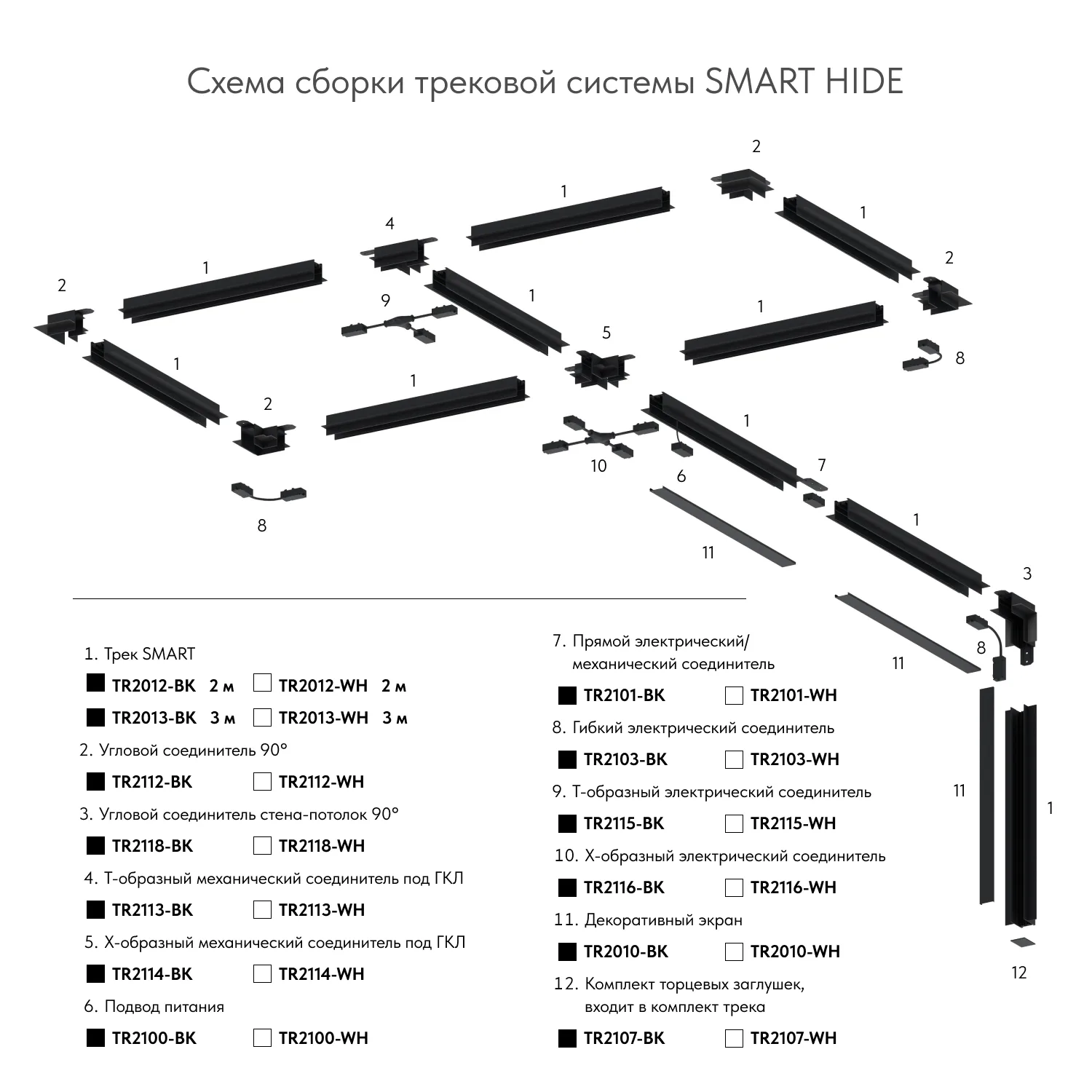 Denkirs TR2103-BK гибкий коннектор Smart, черный (ДЕНКИРС) Denkirs TR2103-BK гибкий коннектор Smart, черный (ДЕНКИРС)