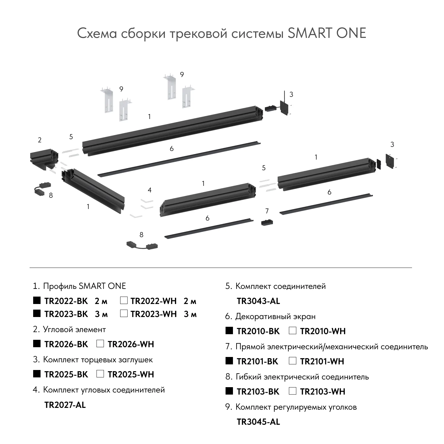 Denkirs TR2103-BK гибкий коннектор Smart, черный (ДЕНКИРС) Denkirs TR2103-BK гибкий коннектор Smart, черный (ДЕНКИРС)